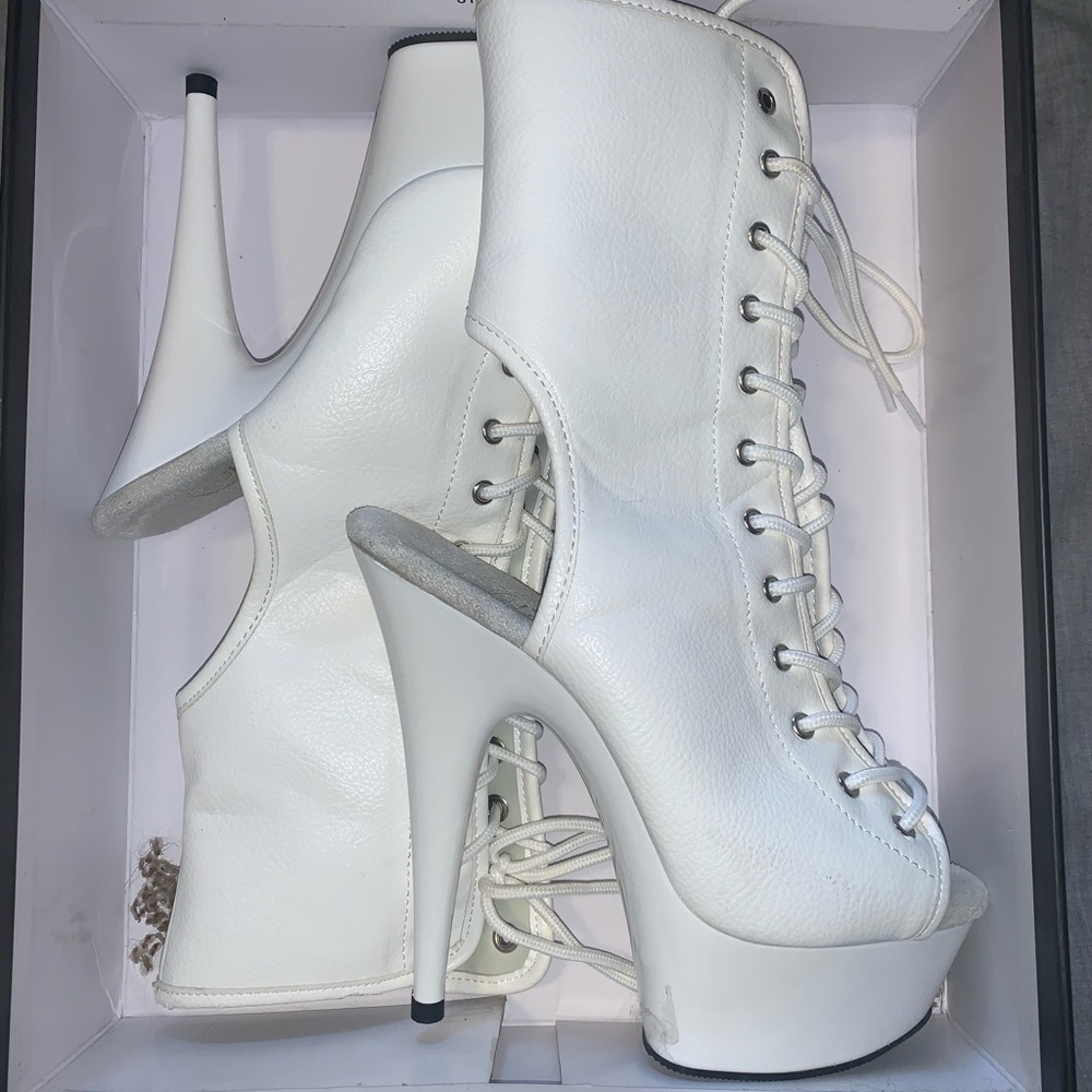 White stilettos